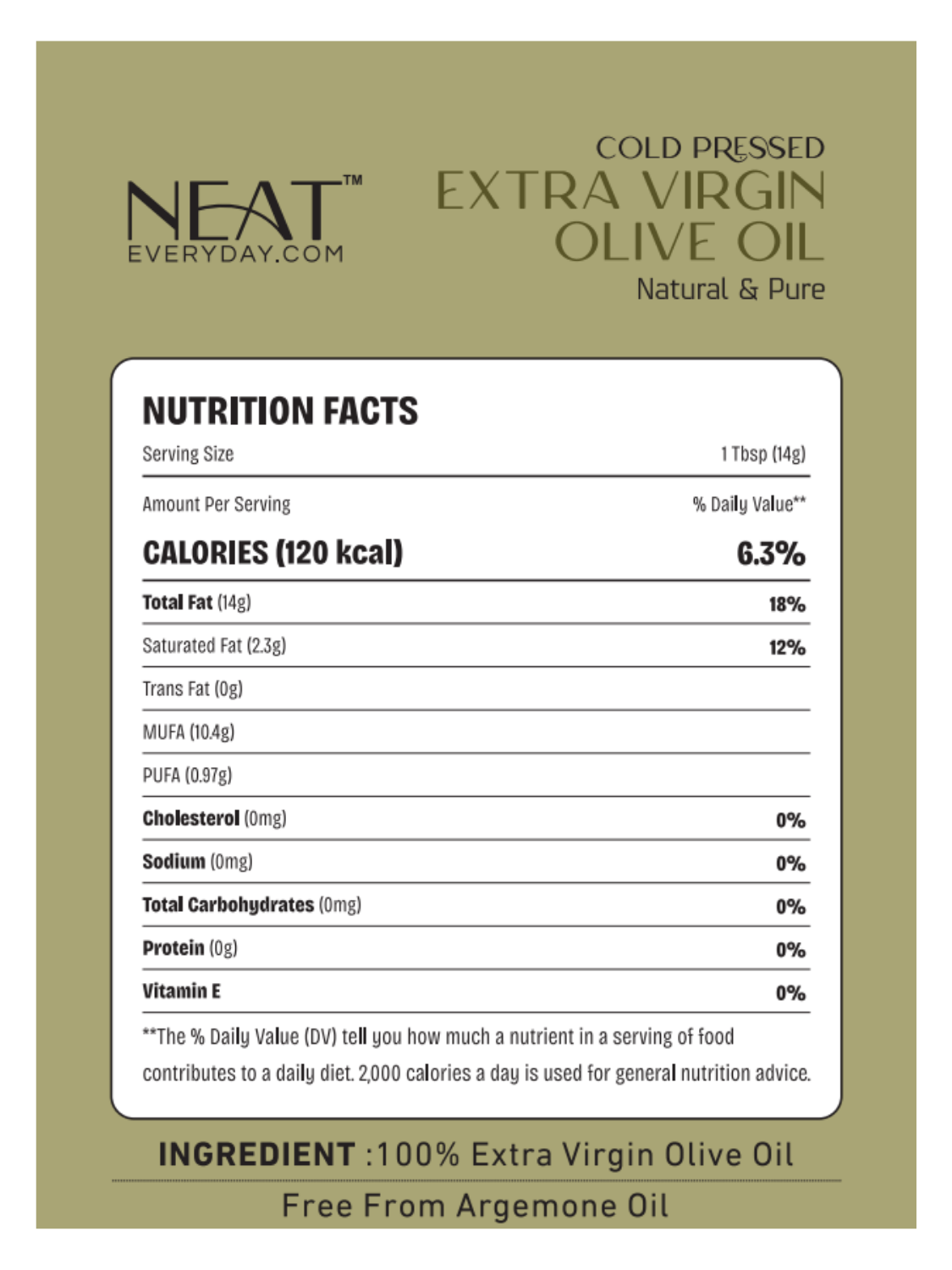 Cold Pressed Extra Virgin Olive Oil