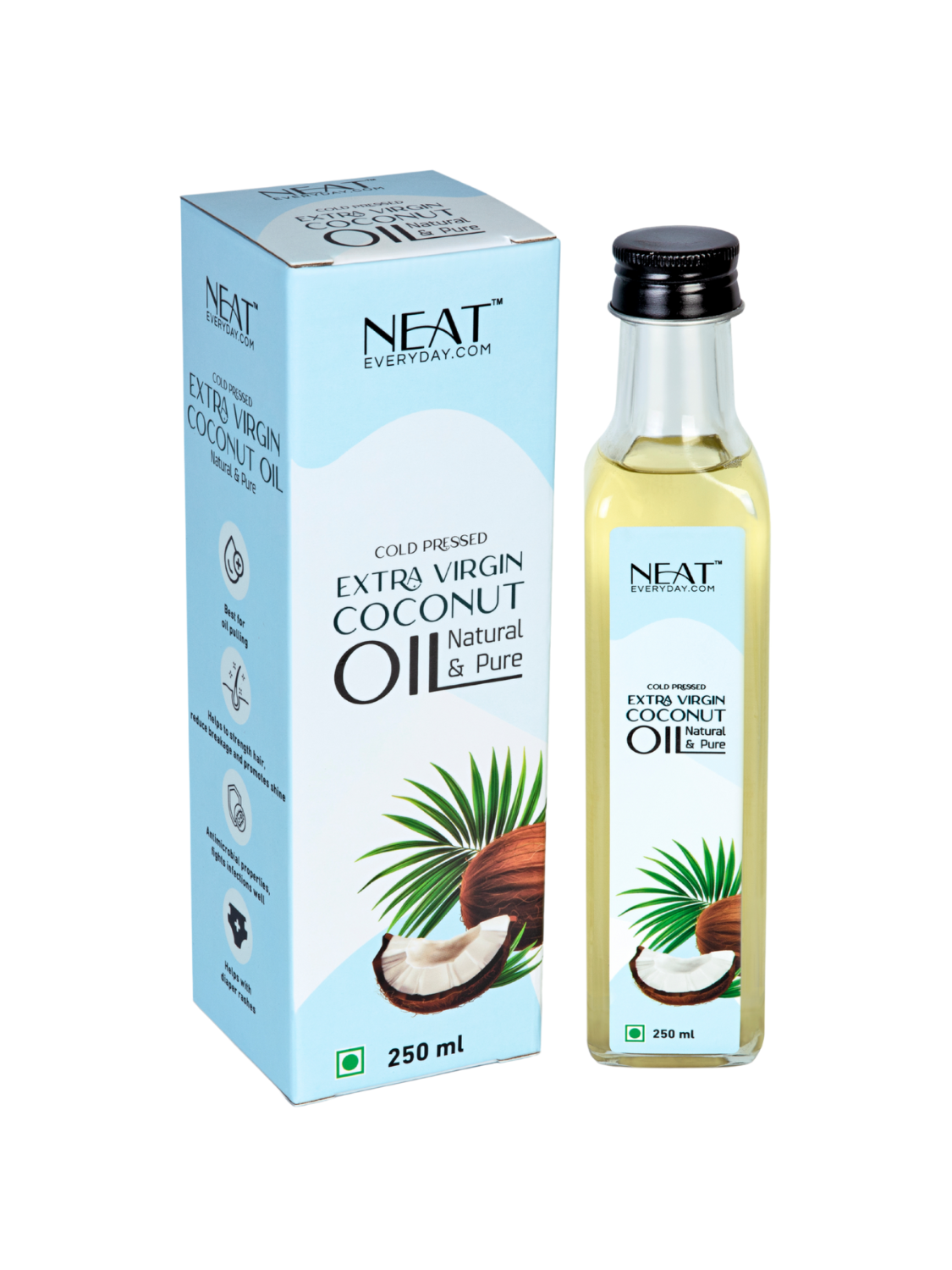 Cold Pressed Extra Virgin Coconut Oil (250ml)