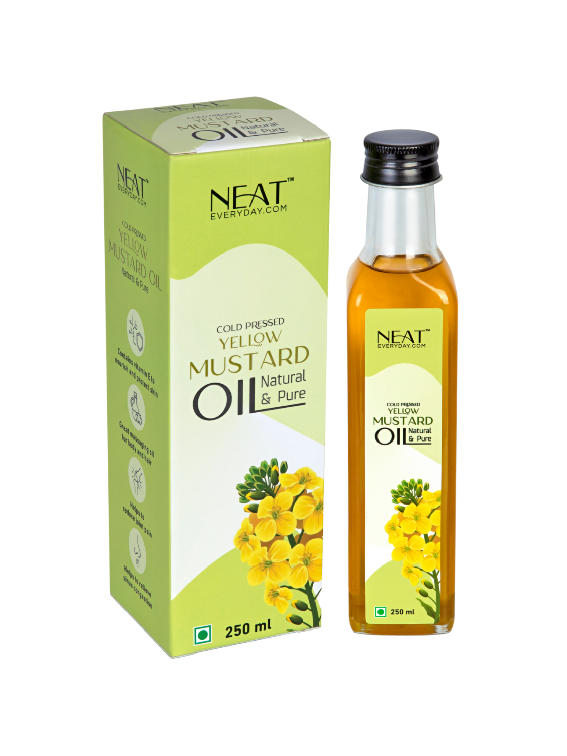 Cold Pressed Yellow Mustard Oil (250ml)