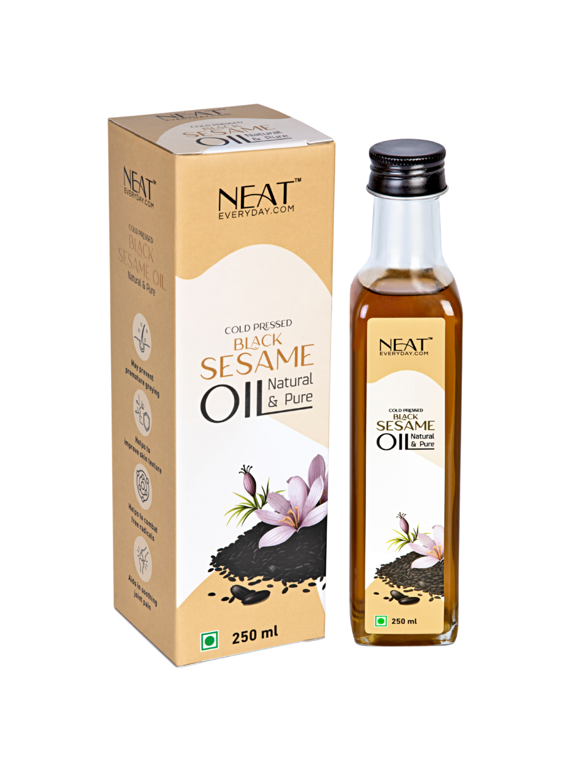 Cold Pressed Black Sesame Oil (250ml)