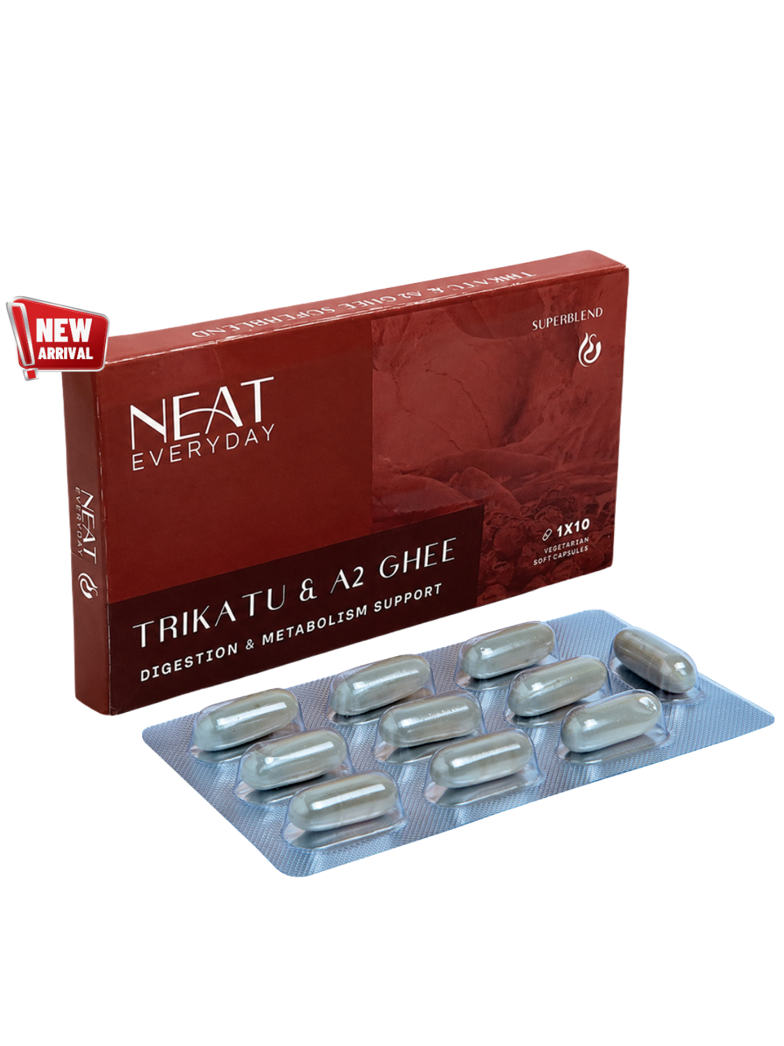Trikatu & A2 Ghee Soft Capsules – 1620mg Per Dosage