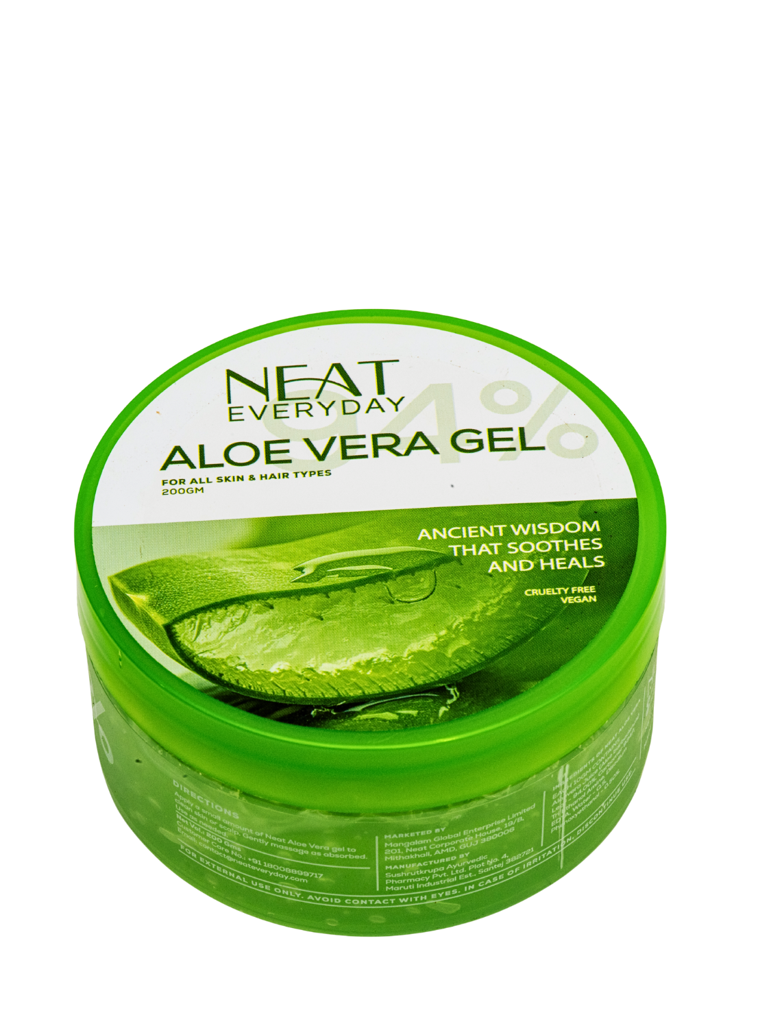 Neat Everyday Aloe Vera Gel – Pure. Soothing. Everyday Essential Jar-200gm