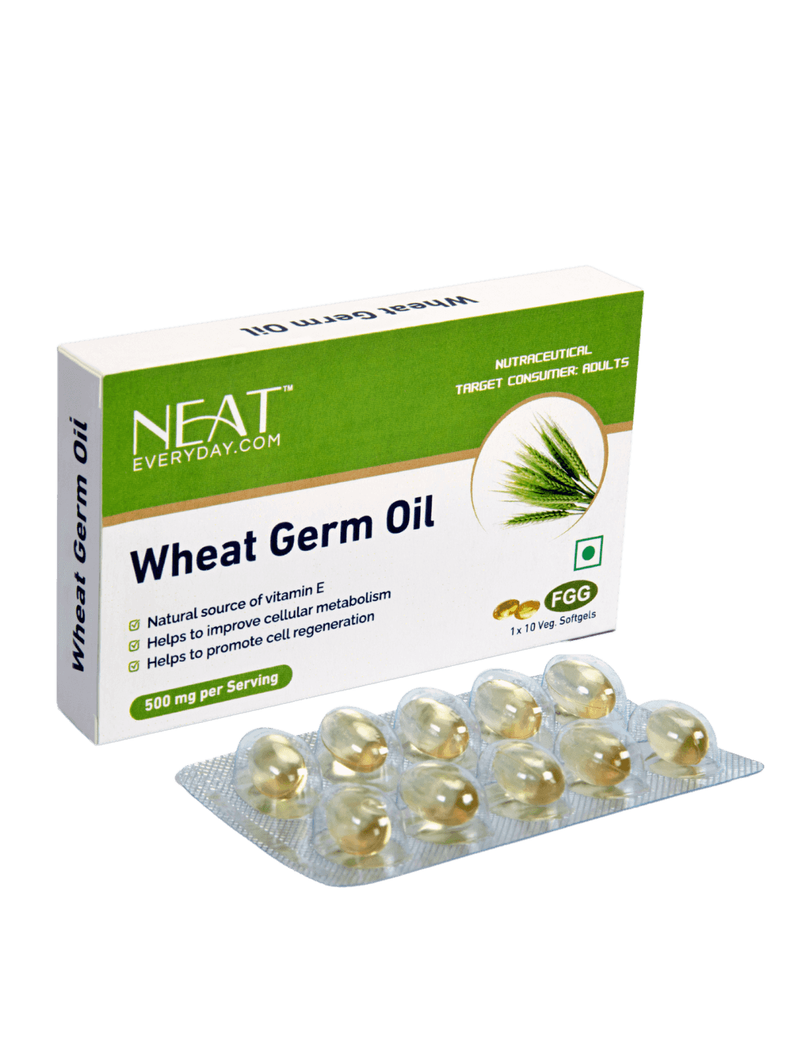 Buy Wheat Germ Softgel Capsules– Complete Wellness Support for Heart, Gut, and Immune System. Jar pack with natural Vitamin E for metabolism and immunity.