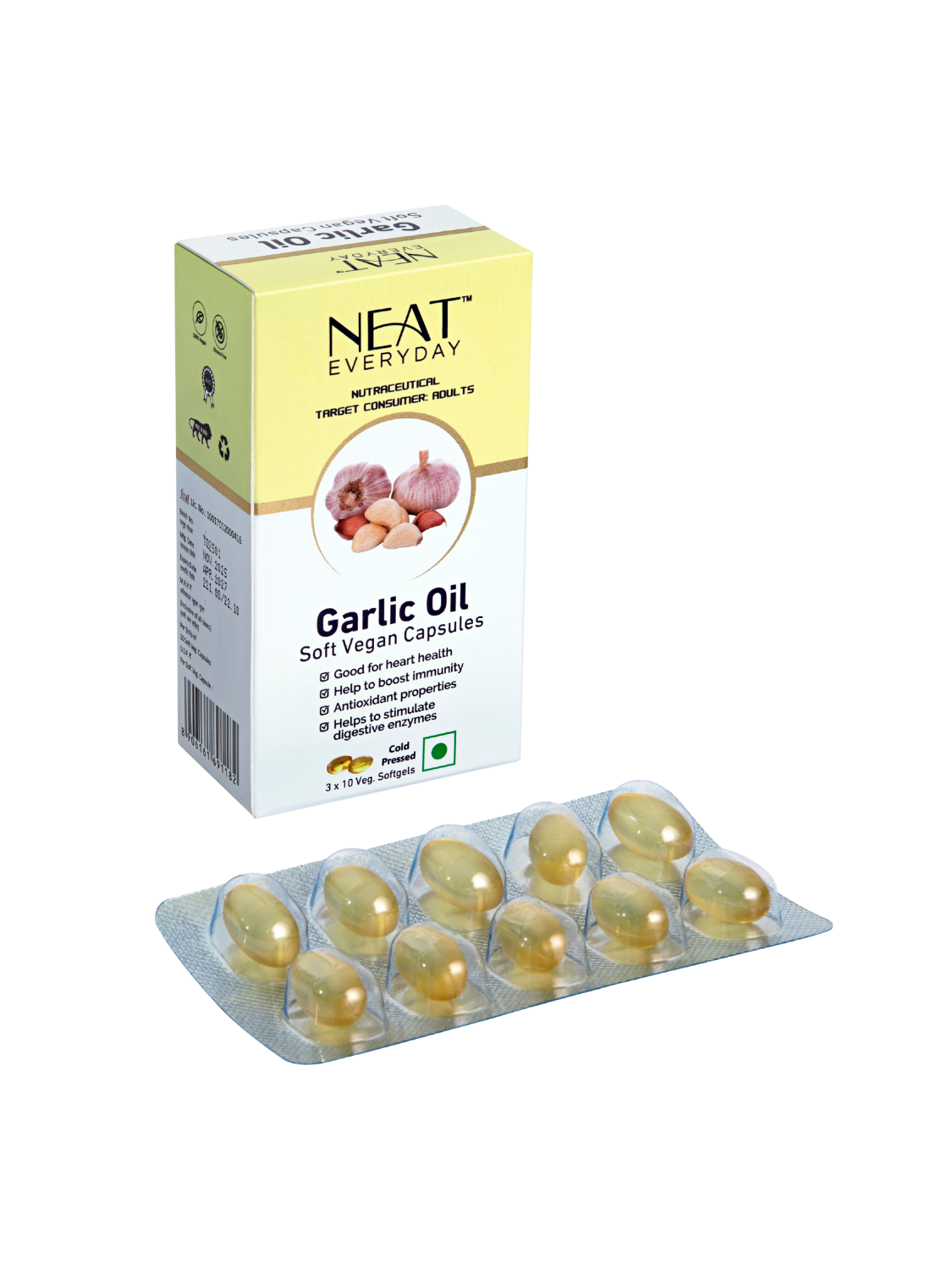 Garlic Oil Softgel Capsules-500mg Per Serving