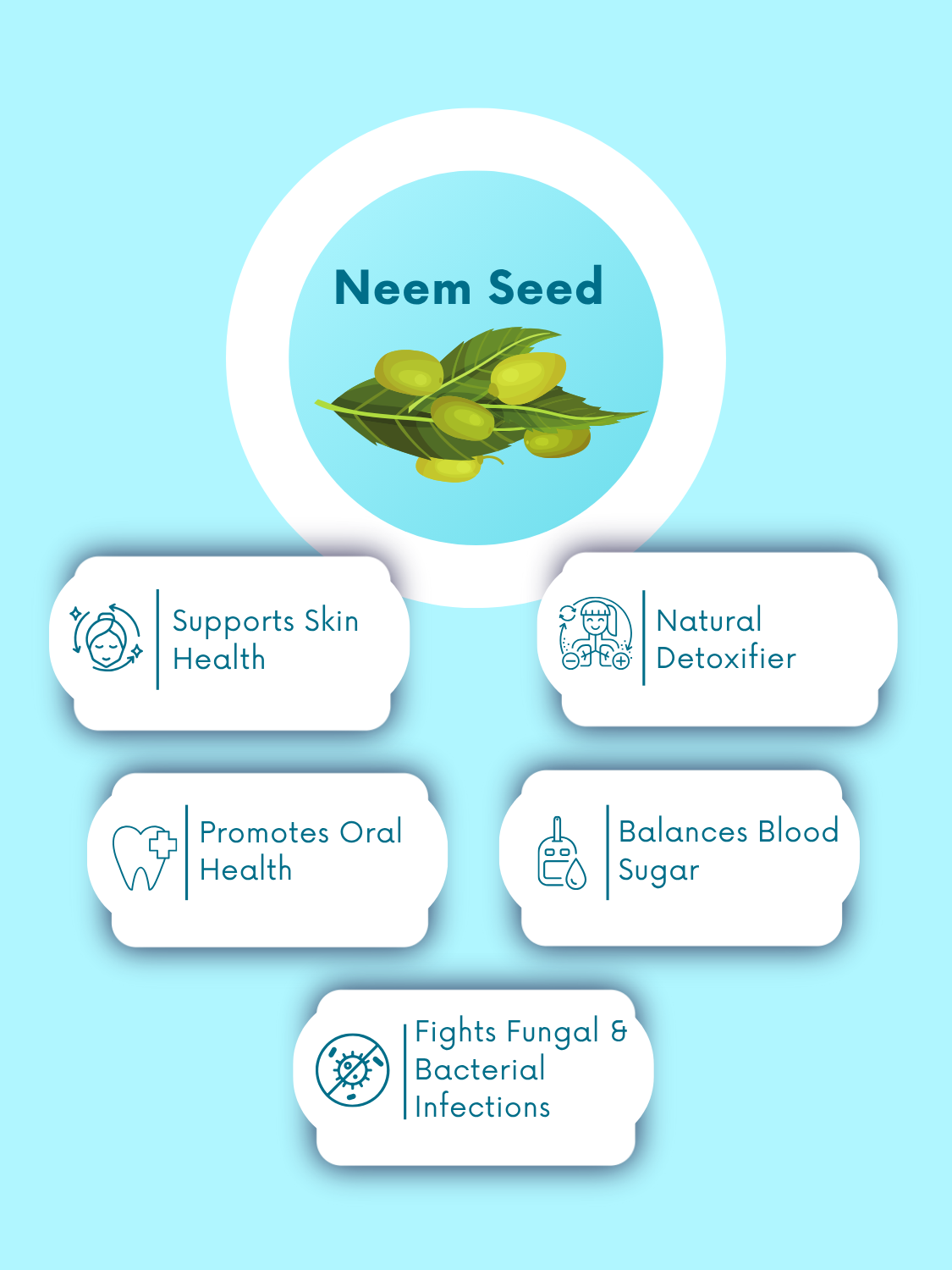 Neem Seed Oil Soft Vegan Capsules-1000mg Per Serving