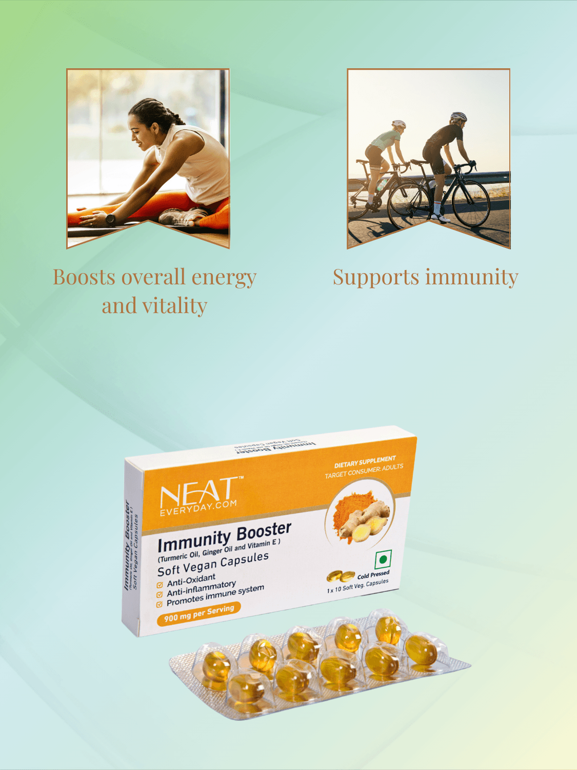 Immunity Booster capsules in Poshak Shakti Wellness Power Pack, enhance energy, vitality, and immune system function with natural ingredients.