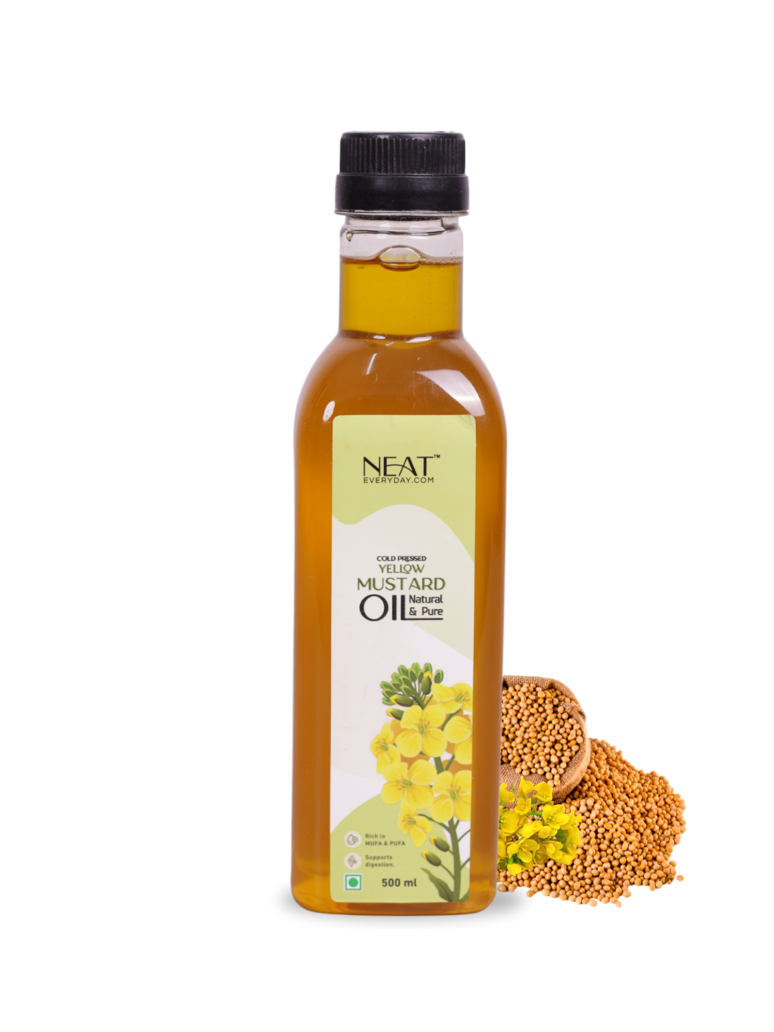 Cold Pressed Yellow Mustard Oil (500ml)