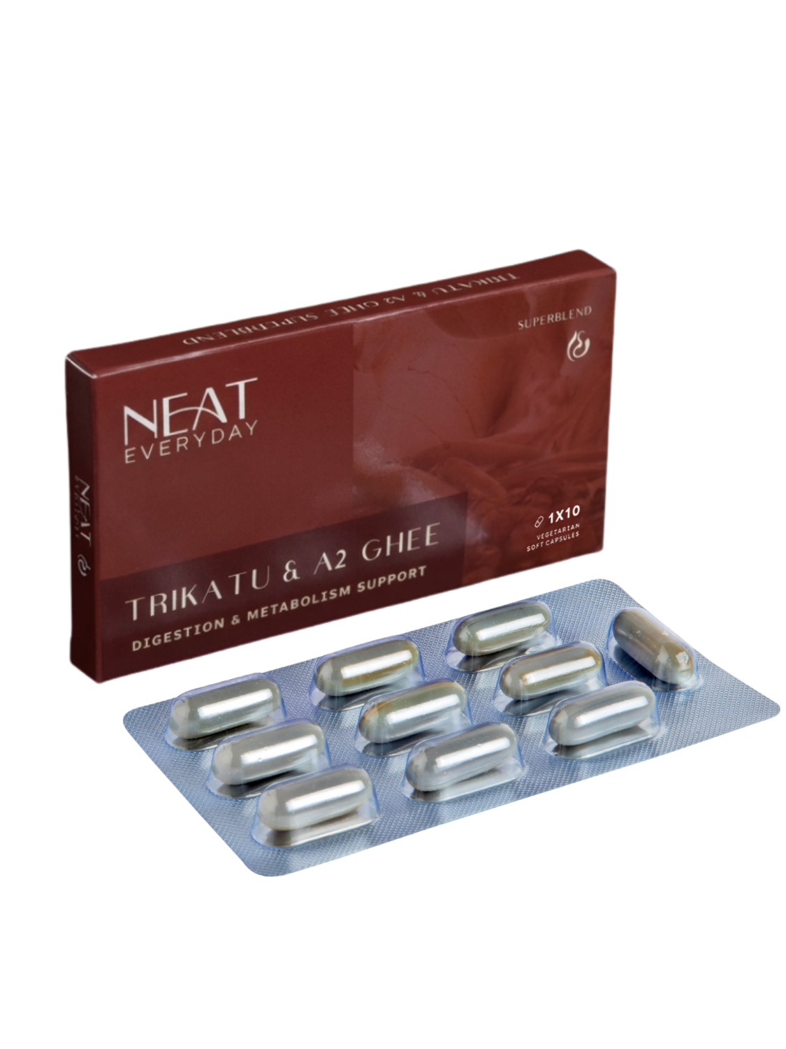 Trikatu & A2 Ghee Soft Capsules – 1620mg Per Dosage