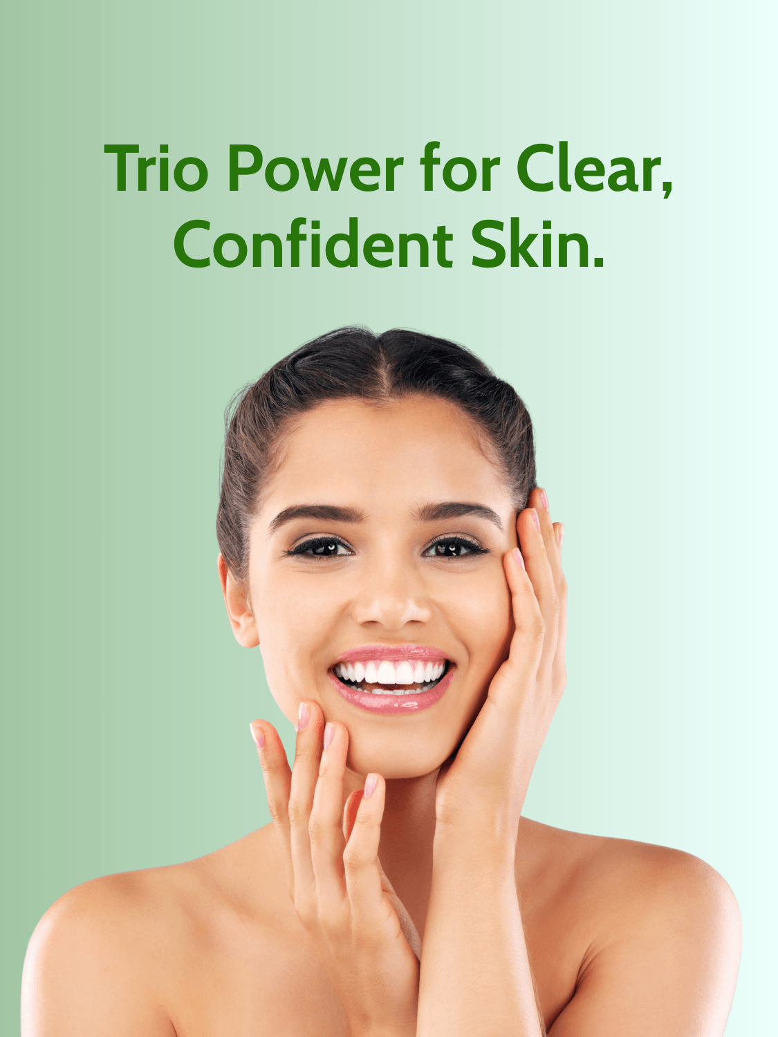 Trio power Skin Detox Softgel Capsules promoting clear, confident skin with natural ingredients for a radiant complexion.