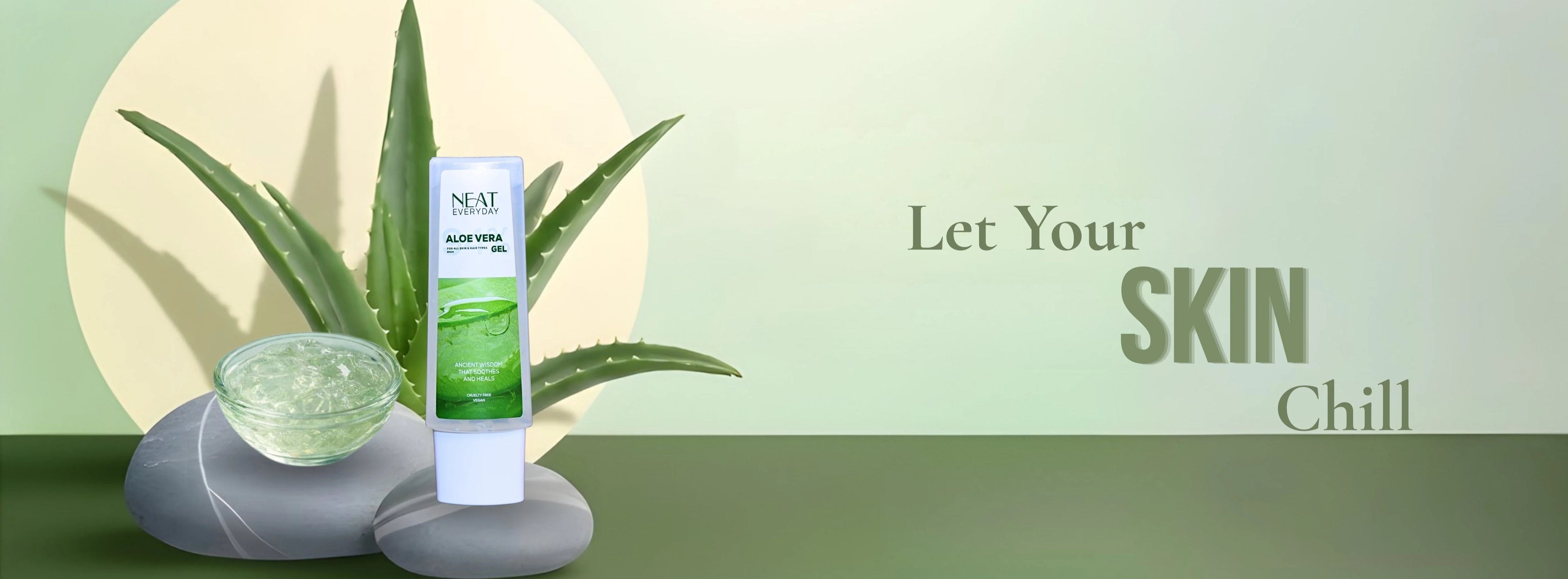 Natural skincare set with rose water and aloe vera gel for hydration and glow.