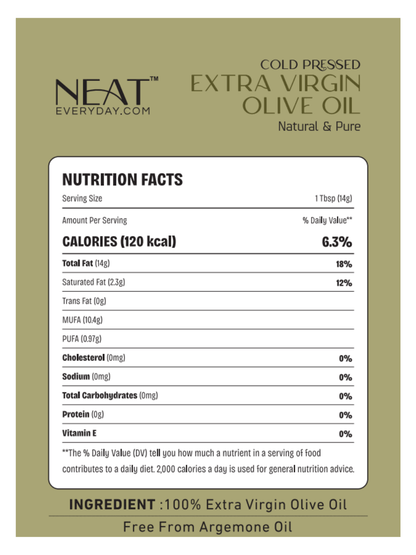 Cold Pressed Extra Virgin Olive Oil