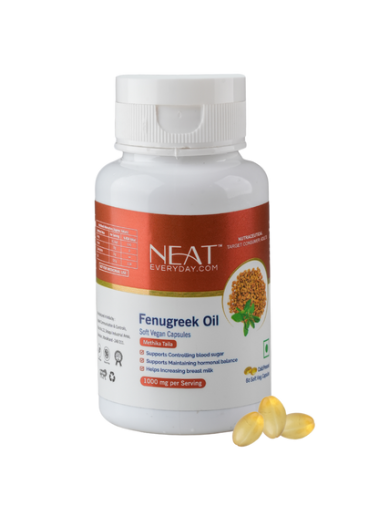 Fenugreek oil Soft Vegan Capsules-1000mg Per Serving Jar Pack