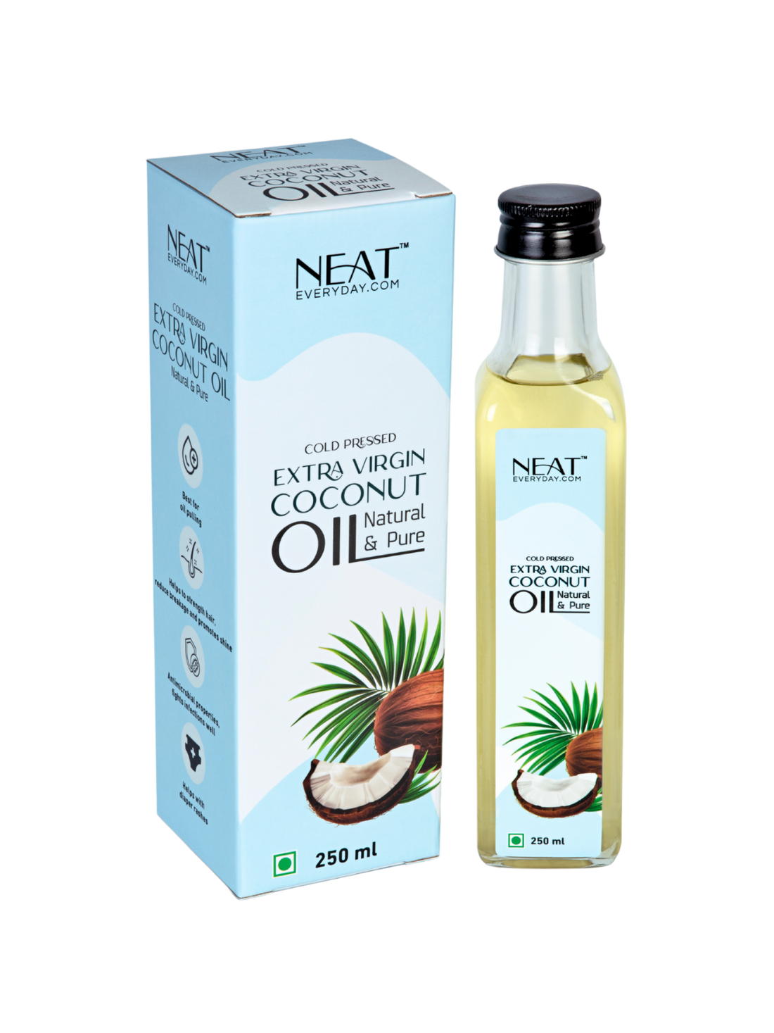 Cold Pressed Extra Virgin Coconut Oil (250ml)