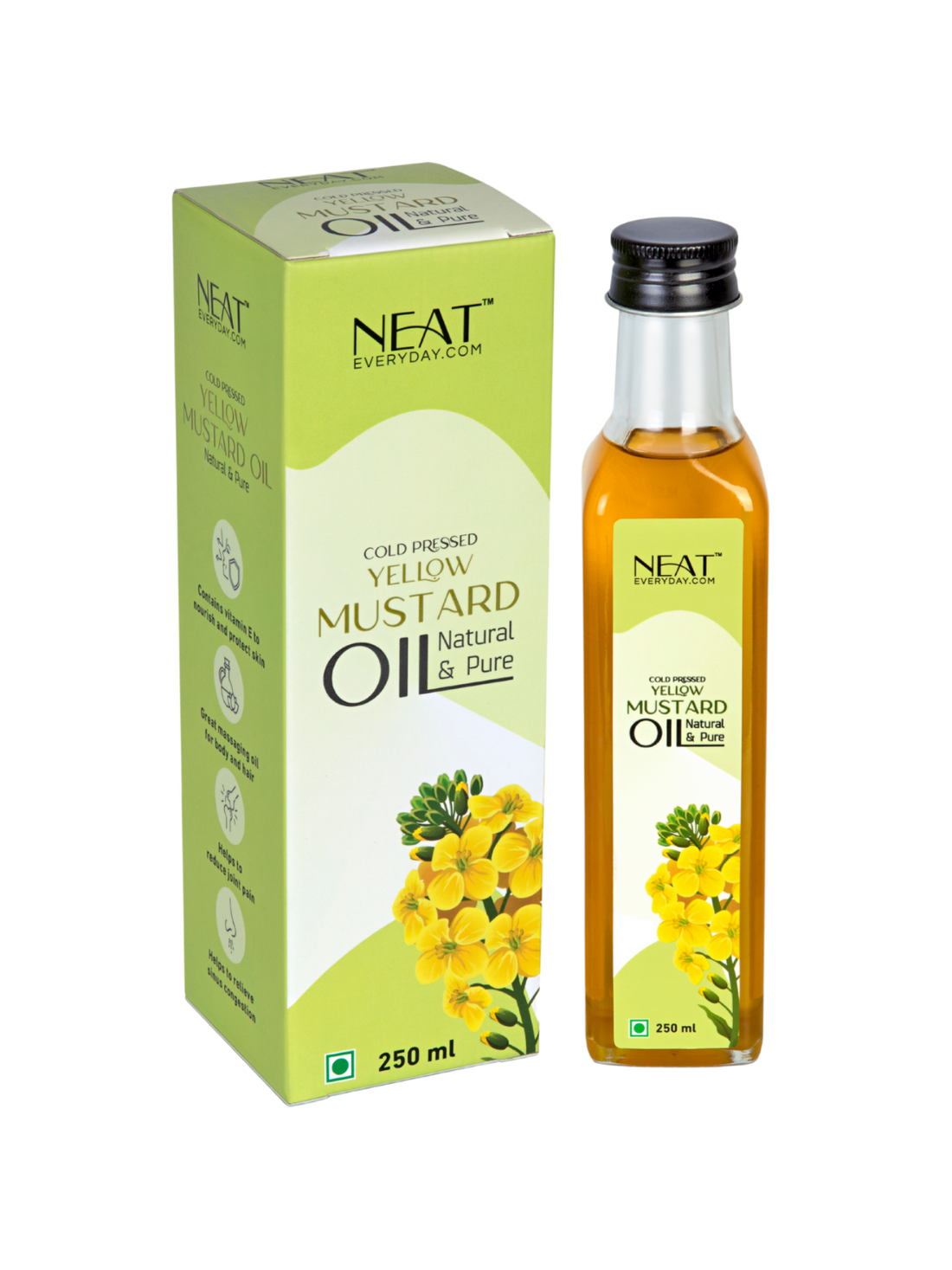 Cold Pressed Yellow Mustard Oil (250ml)