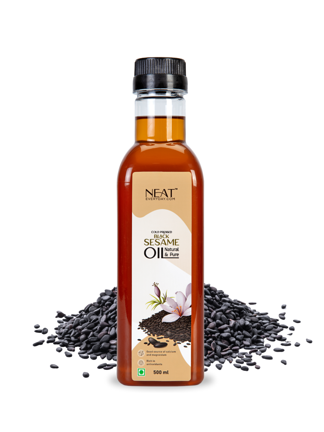 Cold Pressed Black Sesame Oil (500ml)