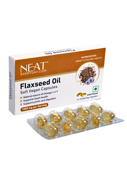 Flaxseed Oil Soft Vegan Capsules-1000mg Per Serving
