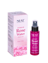 Pushkar Rose Water Hydrosol 50ml bottle with box packaging, pure natural toner for face hydration and acne care in skincare routine.