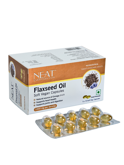 Flaxseed Oil Soft Vegan Capsules-1000mg Per Serving