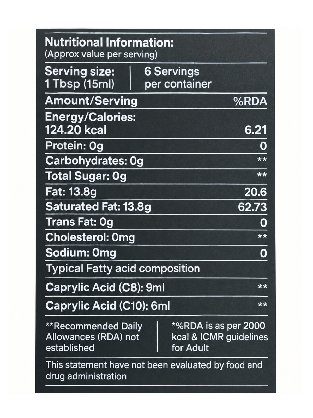 MCT Oil Bottle