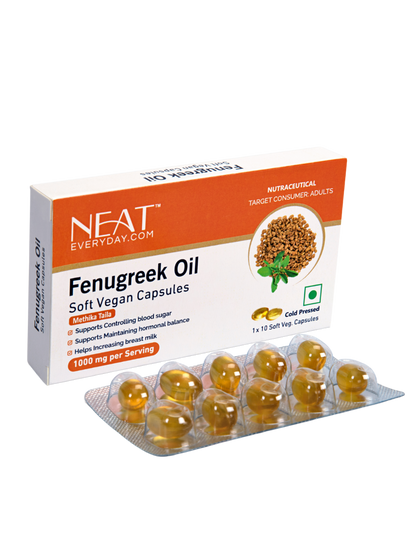 Fenugreek Oil Soft Vegan Capsules-1000mg Per Serving