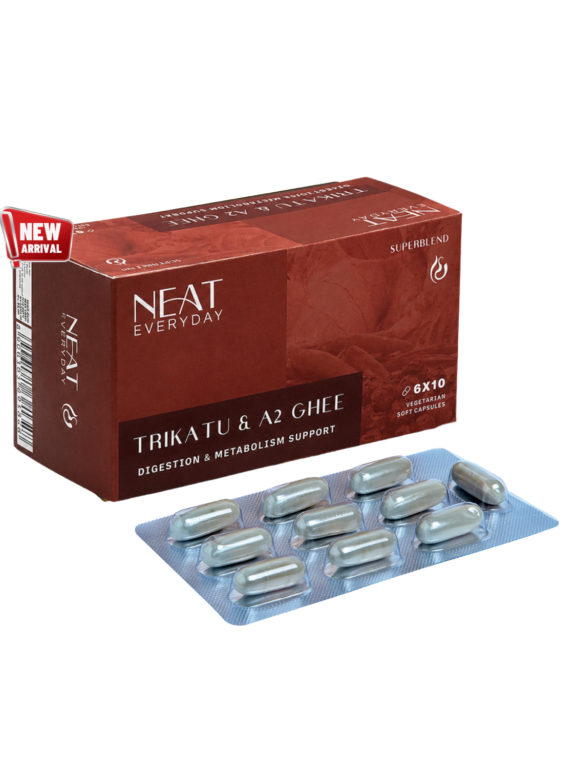 Trikatu &amp; A2 Ghee Soft Capsules – 1620mg Per Dosage