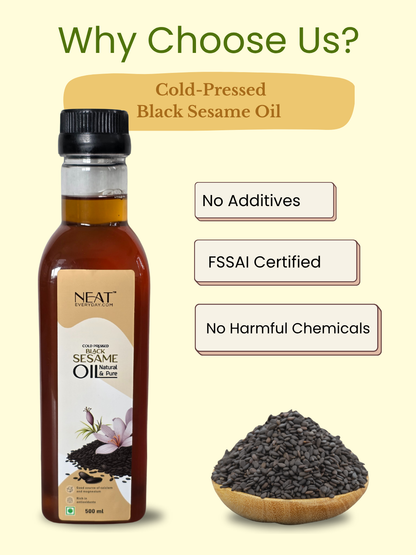 Cold Pressed Black Sesame Oil (500ml)
