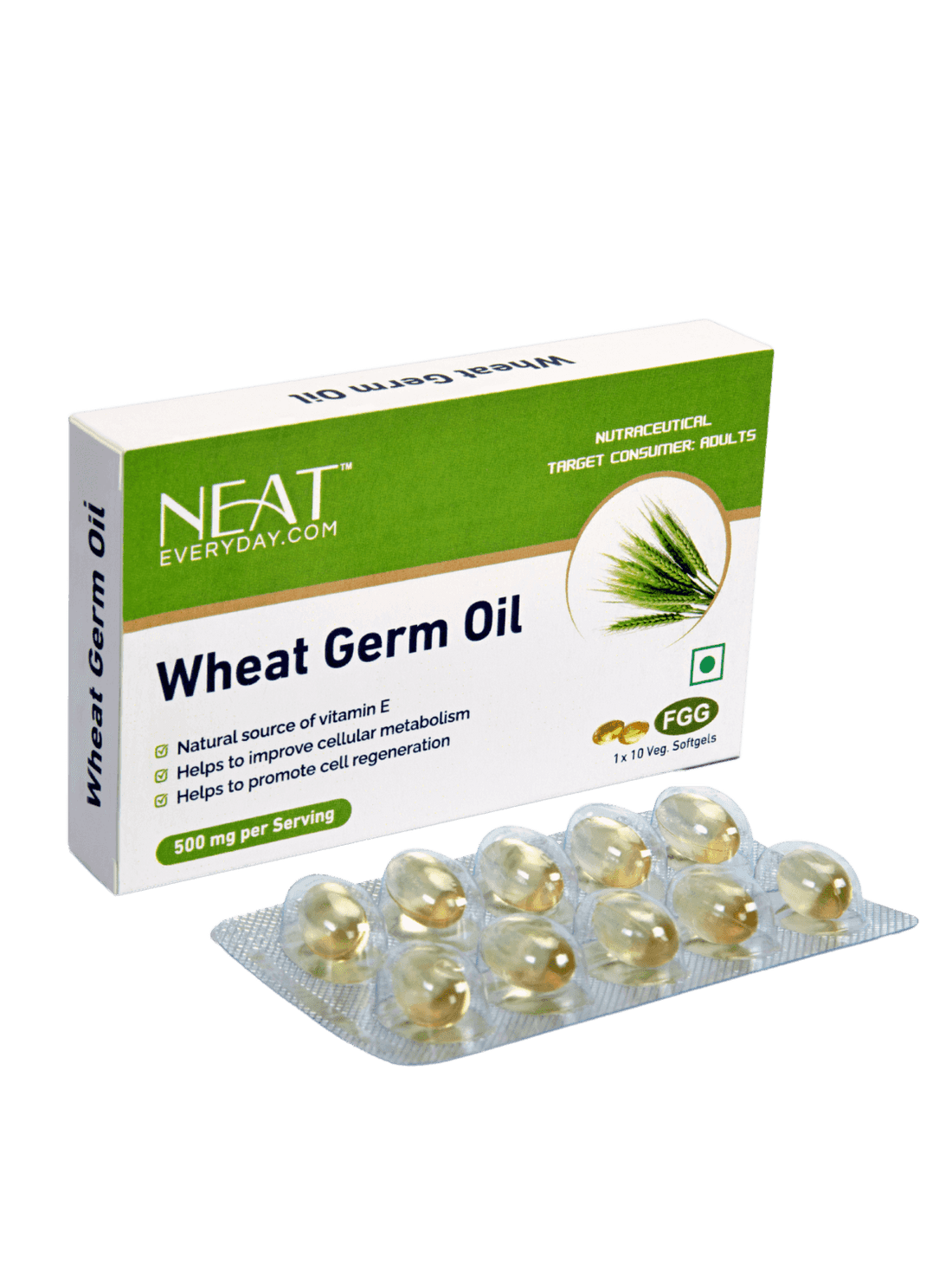 Buy Wheat Germ Softgel Capsules– Complete Wellness Support for Heart, Gut, and Immune System. Jar pack with natural Vitamin E for metabolism and immunity.