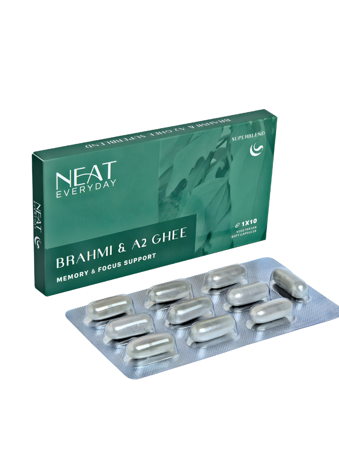 Brahmi &amp; A2 Ghee Soft Capsules – 1700mg Per Dosage