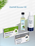 Hairfall Rescue Oil bundle with coconut, castor, wheat germ, and kalonji oils for hair growth, scalp care, and reduced breakage.
