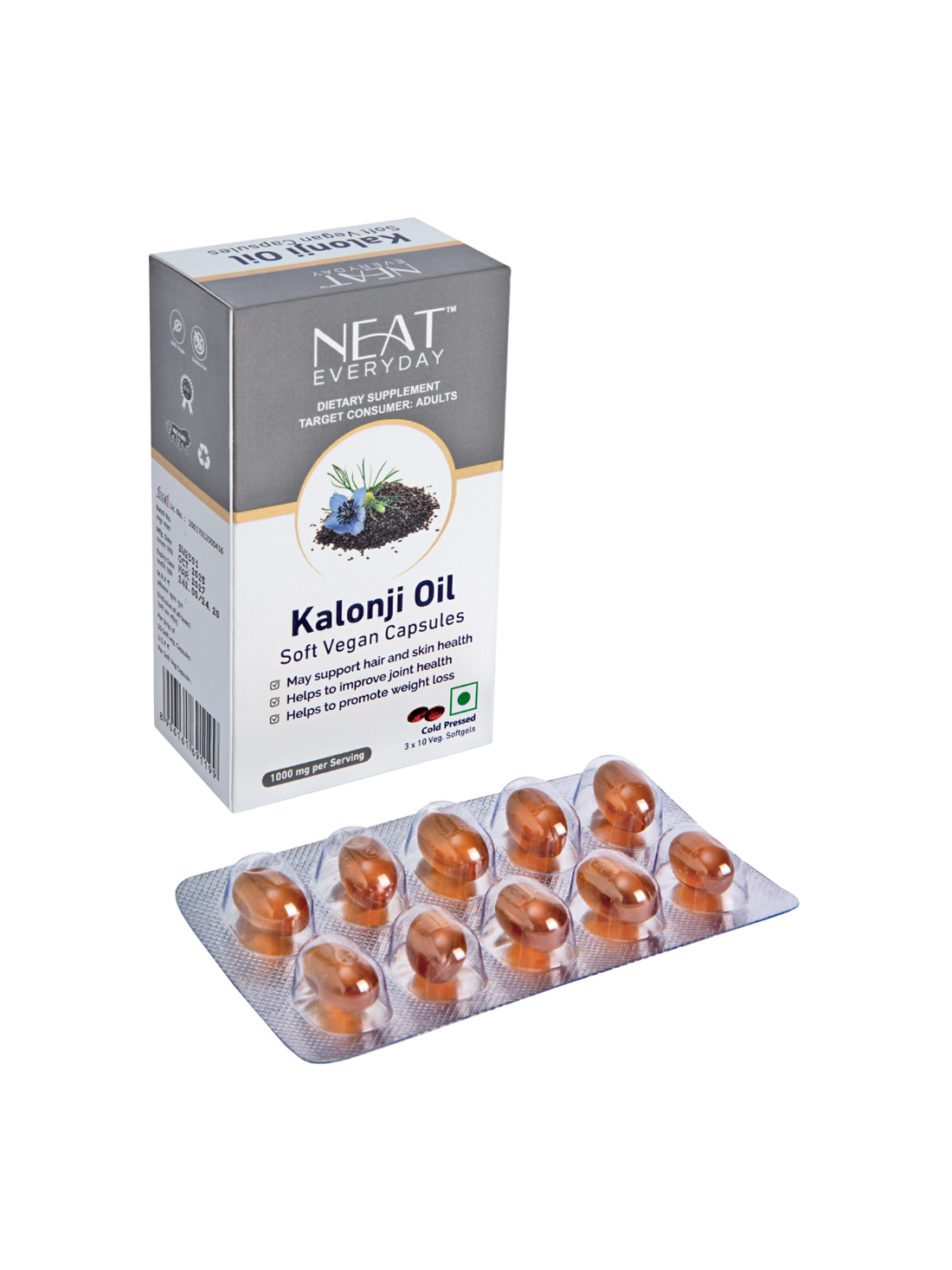 Kalonji Oil Softgel Capsules-1000mg Per Serving