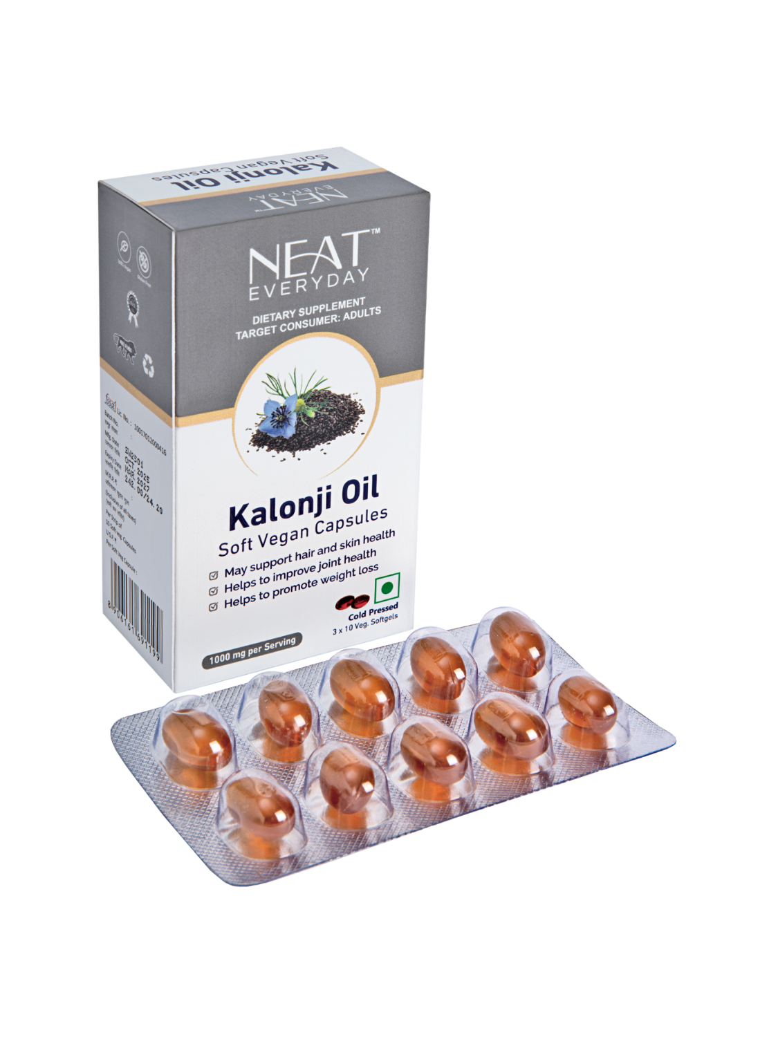 Kalonji Oil Softgel Capsules-500mg Per Serving