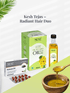 Kesh Tejas Radiant Hair Duo – Hair Care Combo featuring cold-pressed mustard oil and Kalonji oil softgels for shine and scalp nourishment.