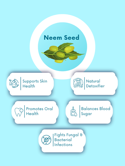 Neem Seed Oil Soft Vegan Capsules-1000mg Per Serving