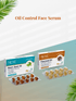 Oil Control Face Serum bundle with Neem Seed Oil and Flaxseed Oil soft vegan capsules for oily and acne-prone skin care.