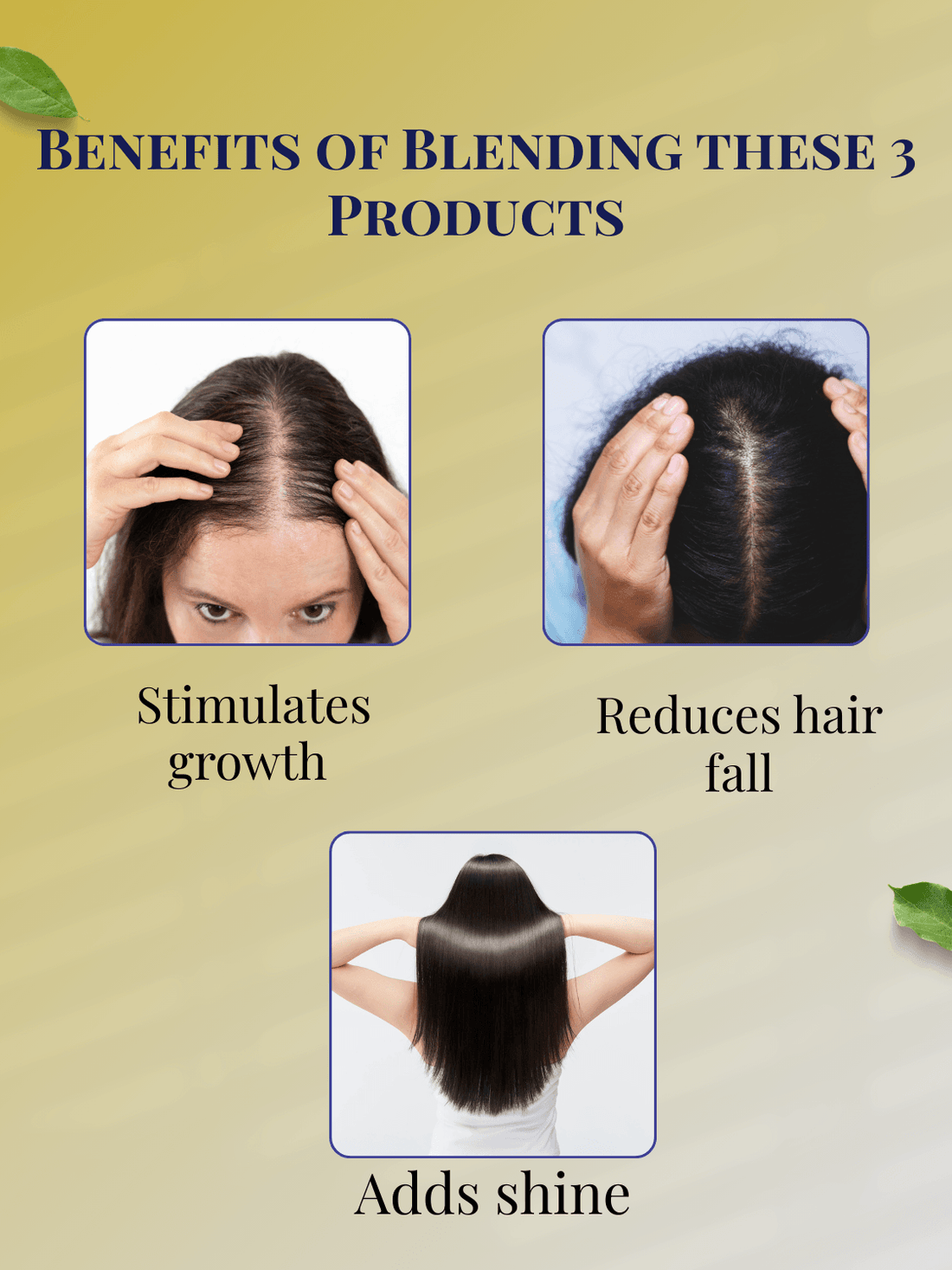 Blending almond, castor, and kalonji oils in the Overnight Hair Growth Oil Blend stimulates growth, reduces hair fall, and adds shine.