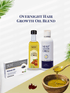 Overnight Hair Growth Oil Blend for Stronger, Thicker Hair featuring almond, castor, and kalonji oils to nourish scalp and reduce hair fall.