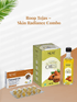 Roop Tejas Skin Radiance Combo – Glow Care bundle featuring flaxseed oil capsules and cold-pressed almond oil for glowing, hydrated skin.