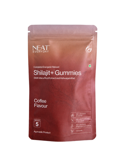 Shilajit+ Gummies | With Shilajit Extract, Ashwagandha Extract &amp; Maca Root Extract | Coffee Flavour |