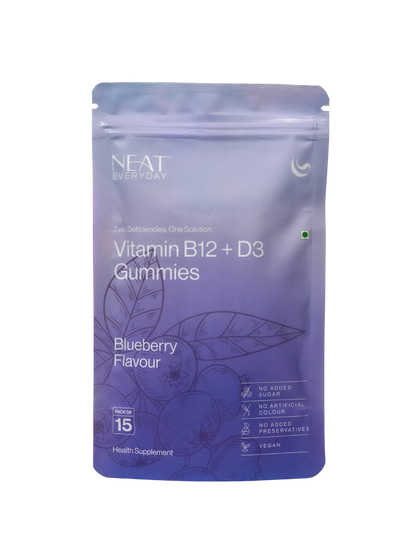 Vitamin B12 + D3 Gummies - Blueberry Flavour
