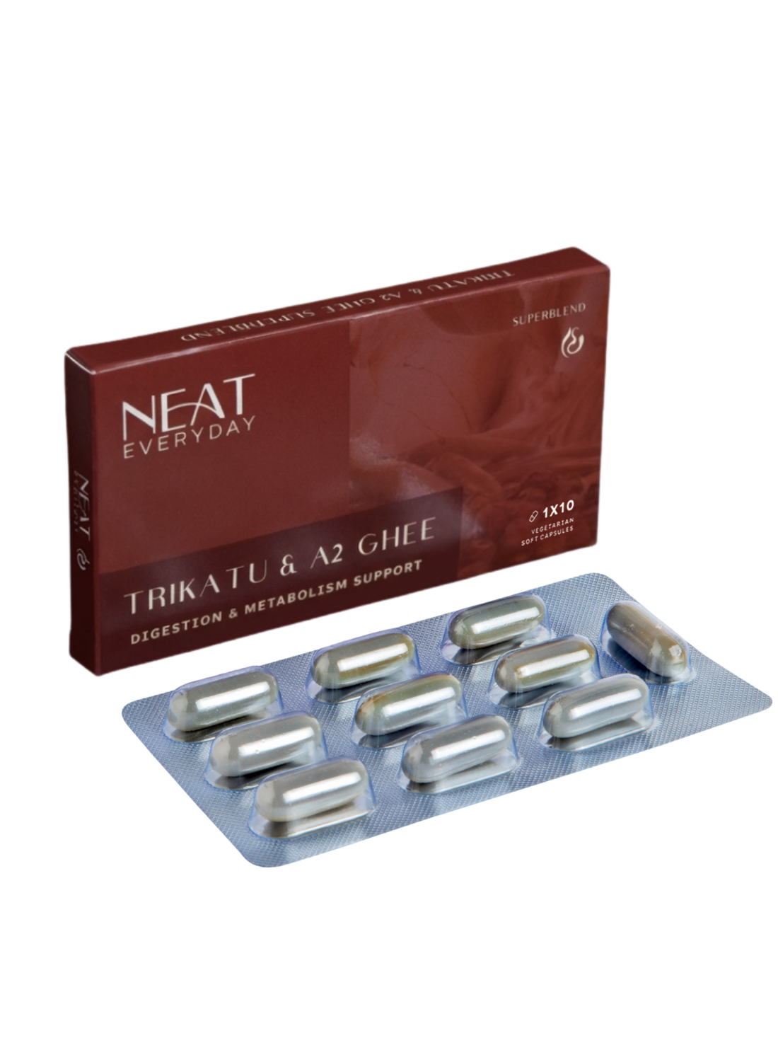 Trikatu &amp; A2 Ghee Soft Capsules – 1620mg Per Dosage