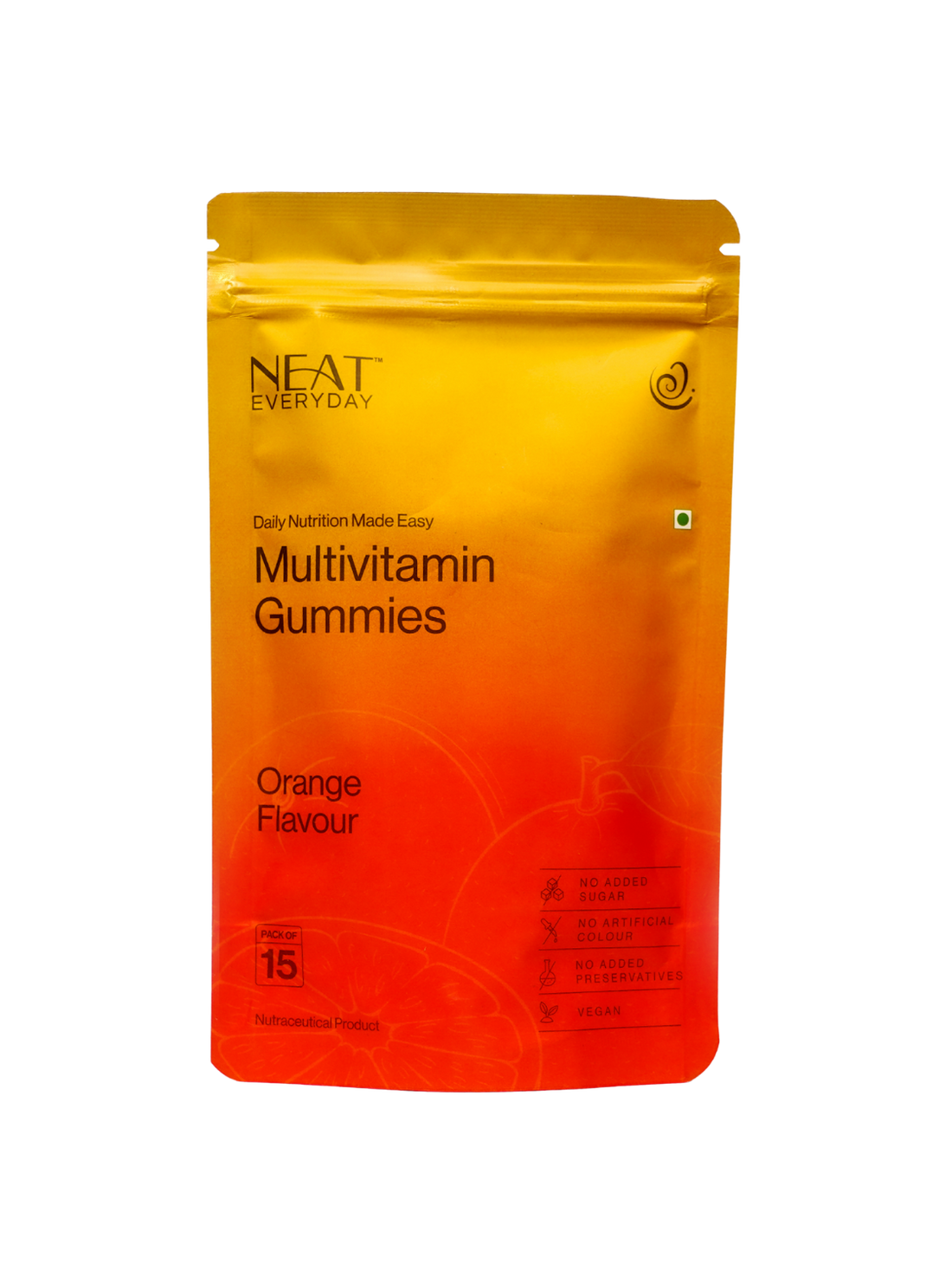 Neat Everyday Multivitamin Gummies – Orange Flavour | Pack of 15
